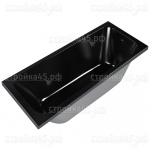 Ванна акриловая Metacam Strict BLACK, 1,7*0,7, каркас+экран, без сифона