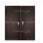 Двери Мастино металлические Slim, левая, букле шоколад, Steel, букле шоколад, 2050*860*45 мм