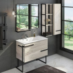 Тумба-умывальник COMFORTY Дюссельдорф, 90, с умывальником Comforty 9090EL, Дуб дымчатый