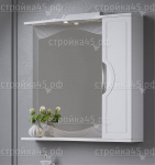Шкаф-зеркало Alavann Monaco 55, распашная створка, белый, 55*80 см
