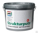 Штукатурка декоративная STRUKTURPUTZ Jobi структурная акриловая белая, 16 кг, фракция 2 мм