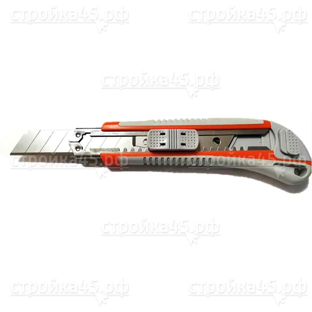 Нож JSHSE0184, технический, резиновый корпус, автомат, 18 мм