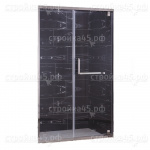 Дверь душевая KNOTLOR KC-11/BLACK, 1200*1850, стекло прозрачное 6мм, распашная
