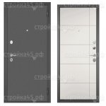 Двери Мастино металлические FAMILY ECO 70 (ECONOM), 2050*960, Левая, Антрацит букле, RL-2, МДФ, Белый софт, E-193