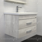 Тумба-умывальник COMFORTY Никосия, 70П, с раковиной COMO 70, Дуб белый