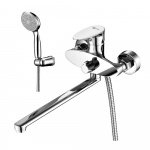 Смеситель LEMARK LM0251C, Hepo, Для ванны с длинным изливом, Хром