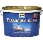 Краска JOBI FASSADPREMIUM фасад. R10 , акриловая, белая матовая, 5 л