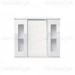 Шкаф-зеркало Домино Айсберг, Кристалл 80, распашные створки, левый/правый, белый, 85*77,2*43,4 см