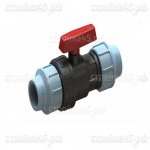 Кран ПНД шаровый D32, PN16, компрессионный, ITAL