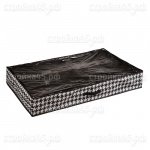Коробка для хранения обуви UC-45, Пепита, 4 секции, черно-белый, 940*600*150 мм
