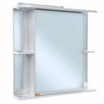 Шкаф-зеркало Sanita Премьер 65, распашная створка, с подсветкой, белый, 65 см