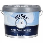 Краска HUSKY акриловая, для стен и потолков, белая матовая, 10 л