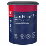 Краска EURO POWER 7 интерьерная матовая , водоразбавляемая, для стен и потолков, 0,9 л