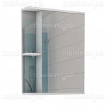 Шкаф-зеркало Домино Айсберг Норма-1 55, распашная створка, правый, белый, 70*56,5*15,7 см