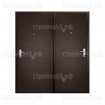 Двери Мастино металлические Slim, правая, букле шоколад, Steel, букле шоколад, 2050*860*45 мм