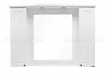 Шкаф-зеркало COMFORTY Палермо 120, распашные створки, с подсветкой, белый глянец, 120 см