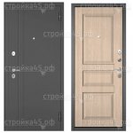 Двери Мастино металлические FAMILY ECO 70 (ECONOM), 2050*860, Правая, Антрацит букле, RL-2, МДФ, Ясень ривьера крем, ED-2