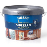 Лак HUSKY SIBERIAN защитный для стен и потолков, полуматовый, бесцветный, 9 л