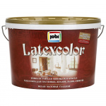 Краска JOBI LatexColor особо прочная А7 для стен и потолков, белая матовая, 9 л