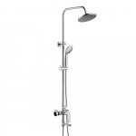 Комплект душевой AVRORA AV5340, Pure, Смеситель с лейкой и тропическим душем, с полкой