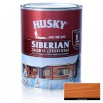 Антисептик HUSKY SIBERIAN полуматовый для древесины, осенний клен, 0,9 л