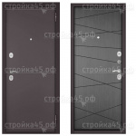 Двери Мастино металлические HOME ECO 60, 2050*860, Правая, Шоколад букле, МДФ, Дуб серый, 6E-130