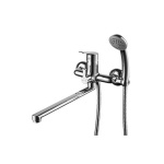 Смеситель LEMARK LM6551С, Partner, латунь, хром, однорычажный, с лейкой, 30 см