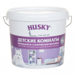 Краска HUSKY для детских комнат, моющаяся, белая матовая, 5 л