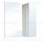 Шкаф-зеркало COMFORTY Генуя 75, распашная створка, белый глянец, 75 см