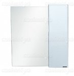 Шкаф-зеркало COMFORTY Неаполь 80, распашная створка, белый глянец, 80 см