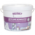 Краска HUSKY для детских комнат, моющаяся, белая матовая, 9 л