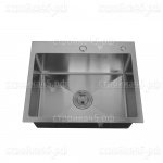 Мойка РМС MR-6050BL, 60*50, толщ. 3,0*1,0 мм, с сифон.+корзина+дозатор, Черная