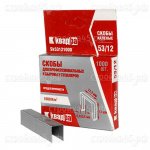 Скобы Т531207113К, для степлера, каленые, 11,3*12 мм, 1000 шт