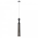 Светильник н/п СОНЕКС-К 8063/1А, MODERNI, LN26 380, подвес, Е27, 1*60W 220V LORENZO, Хром/смоки, металл/стекло