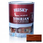 Антисептик HUSKY SIBERIAN полуматовый для древесины, красное дерево, 2,7 л