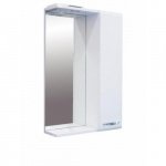 Шкаф-зеркало Sanita Вега 52, распашная створка, с подсветкой, белый, 52 см