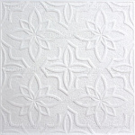 Плита потолочная полистирол Лотос, цвет белый, 500*500 мм