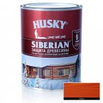 Антисептик HUSKY SIBERIAN полуматовый для древесины, рябина, 9 л