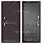 Двери Мастино металлические ECONOM, металл-MDF 10 мм, правая, букле шоколад, дуб серый, E-136, 2050*860*70 мм