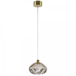 Светильник н/п СОНЕКС-К 7044/4L L-VISION ODL25 249, подвесной, IP20, LED 4W, 3000 К, 220V MELA, серый/бронзовый/металл/стекло