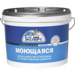 Краска Эксперт супербелая моющаяся водоэмульсионная, для стен и потолков, матовая, 7 кг