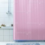 Штора для ванной TV-07, полиэстер, с кольцами, цвет розовый, 180*180 см