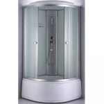 Кабина душевая Comforty CF5888E-B, 800*800*2100, стекло крезет, задняя стенка белая, высокий поддон