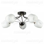 Светильник ARTE LAMP A2706PL-5CK, BRIGHTON, Е27, 5*60 Вт, потолочный, белый/коричневый