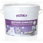 Краска HUSKY для детских комнат, моющаяся, база C, матовая, 9 л