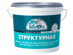 Краска Эксперт супербелая структурная водоэмульсионная, для стен, матовая, 28 кг