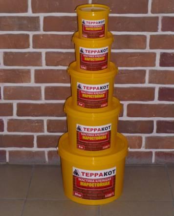 Мастика Терракот жаростойкая, 5 кг Мастика Терракот жаростойкая, 5 кг