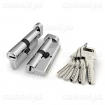 Механизм Trade Lock R602/80 mm (35+10+35), FUARO, 5 ключей, цилиндровый, с вертушкой, хром