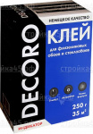 Клей обойный DECORO для флизелиновых обоев и стеклообоев, с индикатором, 250 г