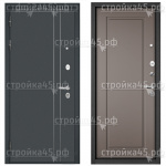 Двери Мастино металлические TRUST MASS 90, 2050*960, Левая, Черный муар металлик, D-5, МДФ Эмаль капучино, 9SD-0, Броненакладка